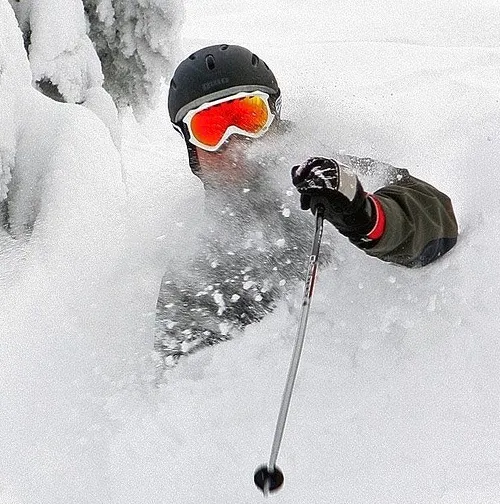 Mike, mid-powder, somewhere west of Calgary.